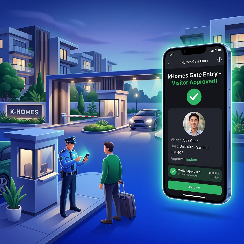 kHomes Smart Society Visitor Management Concept